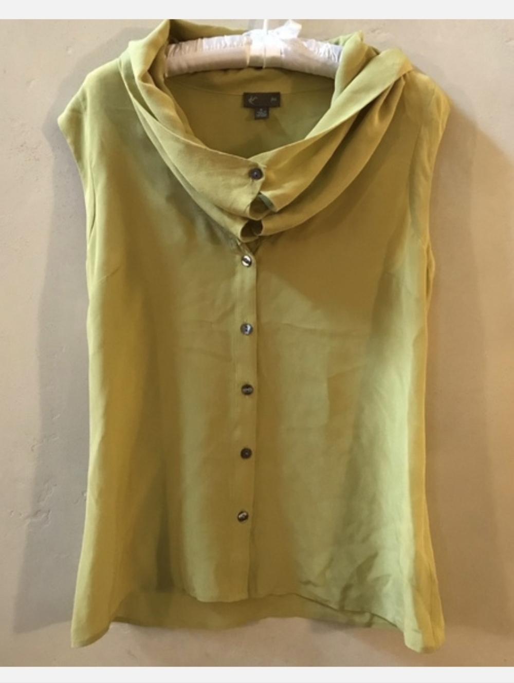 FEI Anthropologie silk cowl neck blouse 8
